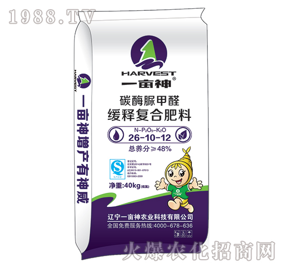 脲甲醛緩釋復合肥料26-10-12-一畝神
