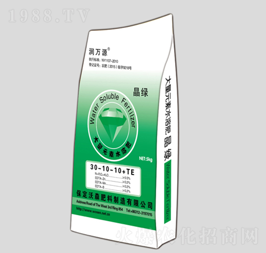 大量元素水溶肥30-10-10+TE-潤萬源-沃森肥料